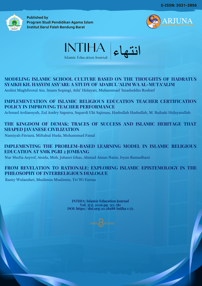					View Vol. 3 No. 3 (2026): Islamic Education
				